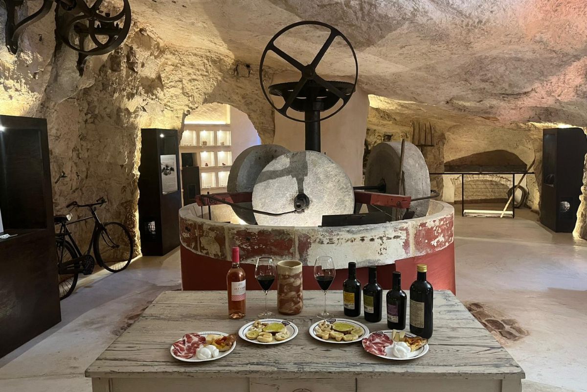degustazione in frantoio rosso ipogeo