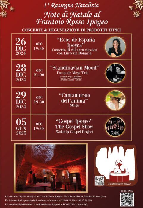 Rassegna Natalizia in Frantoio Rosso Ipogeo a Martina Franca