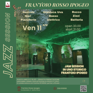 Jazz Session nel Frantoio Rosso Ipogeo- Ven 11 aprile- Valle D'Itria